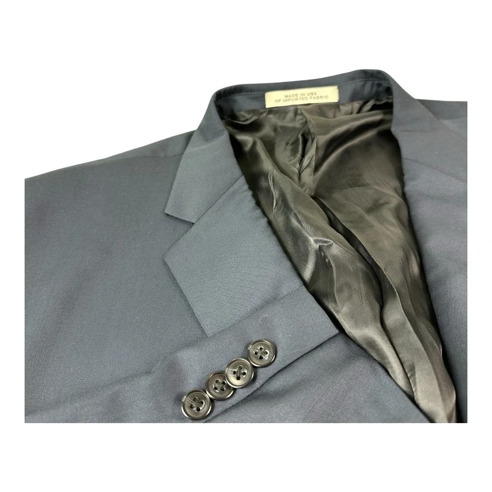 Joseph Abboud‎ Navy Blue Marzotto 120s Wool Men's Blazer Size 52L NWT